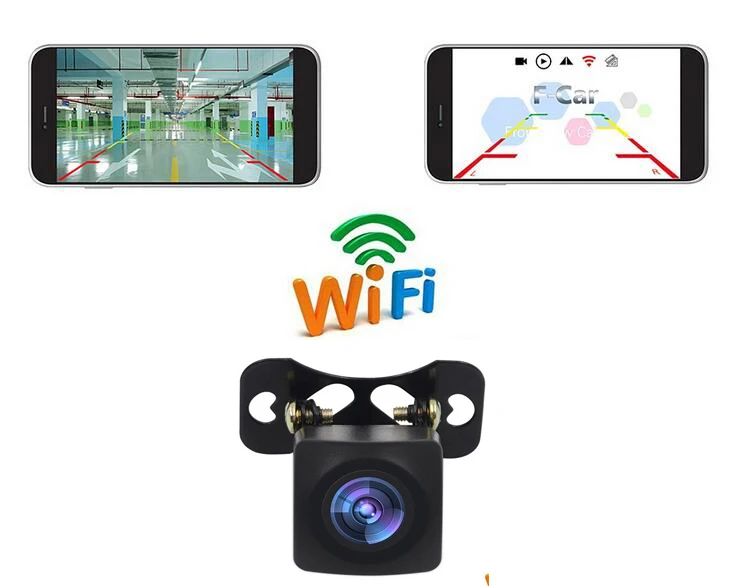 Беспроводная Автомобильная камера заднего вида Wi Fi видеорегистратор с ночным