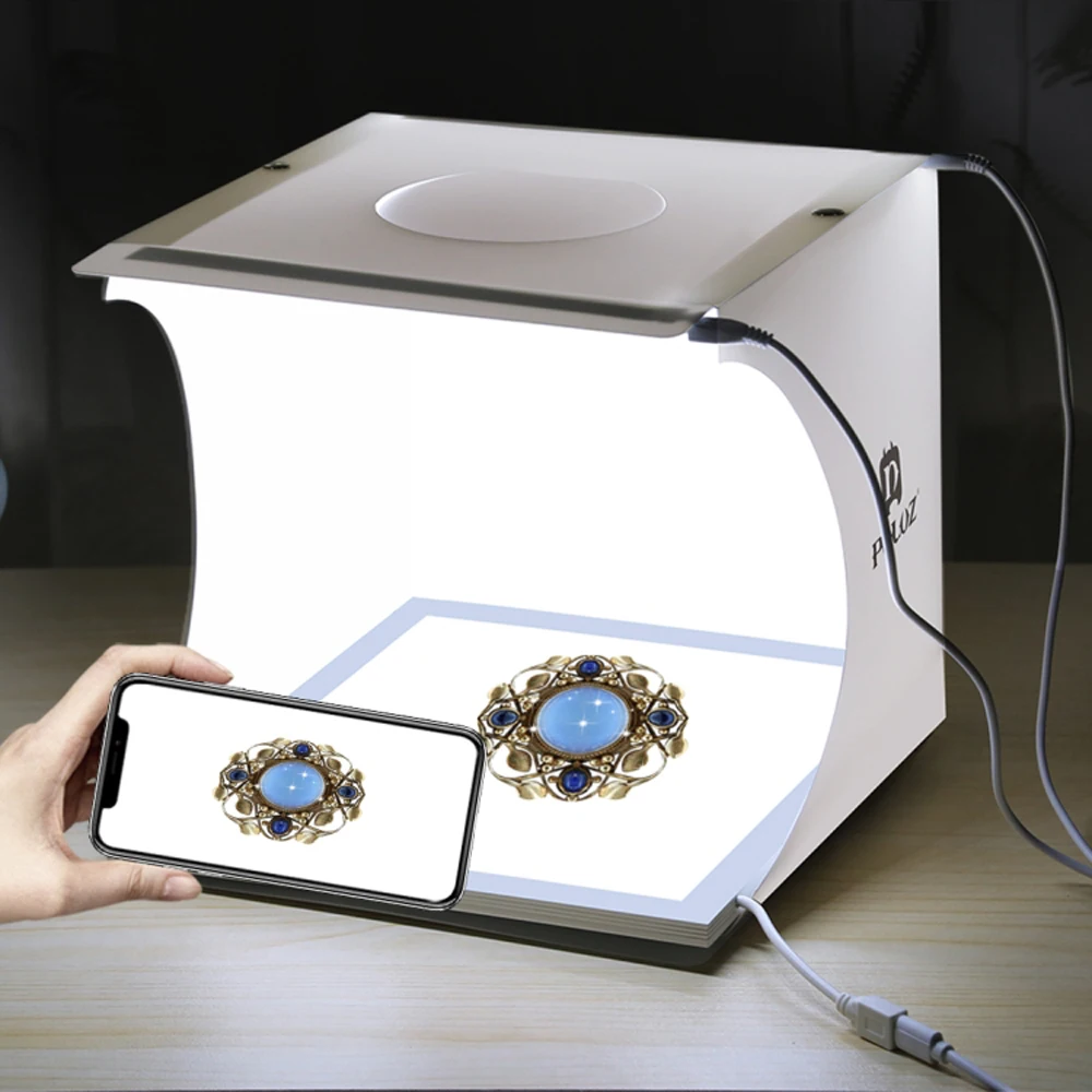 PULUZ Mini 22 5*22 5 см Светодиодная фотобокс для фотосъемки теневая лампа панель + 2LED 20
