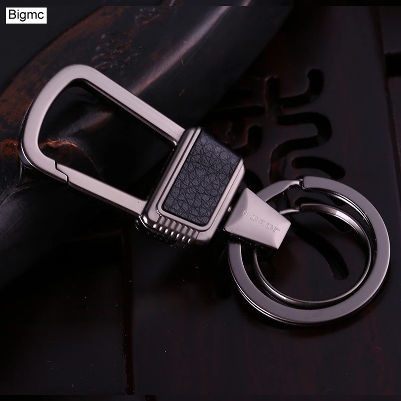 Новинка брелок для ключей с надписью на заказ мужской кожаный металлический