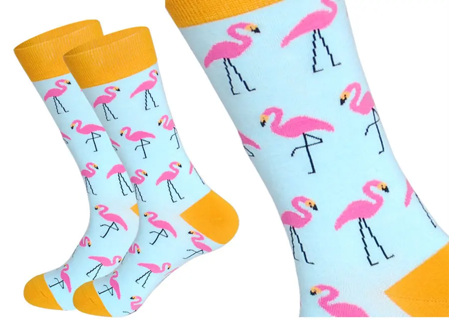 LIONZONE бренд Happy Socks для женщин/мужчин унисекс британский стиль Фламинго Зебра Миньоны Новинка художественная носки для влюбленных подарок