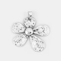 2pcs large abstract flower charms pendant for pendant necklace jewelry making findings accessories 6871mm