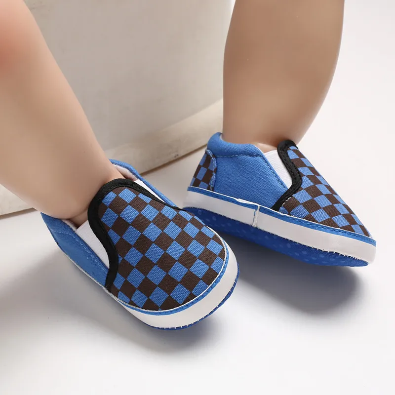 0-18Months 2019 Newborn Baby Boy Girl Casual Shoes Fashion Soft Sole Canvas Trainers Unisex Flat Plaid | Мать и ребенок