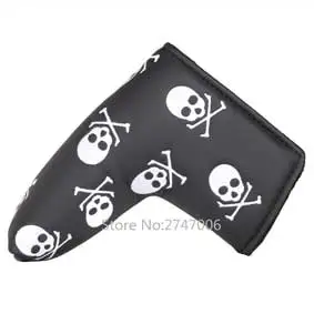 1pc black 1 шт. высокое качество череп клюшки крышка на заказ головной убор чехол клюшки для гольфа с Чехол лезвие стиль - Цвет: 1pc black