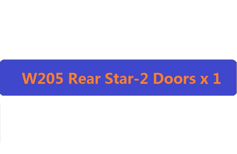 W205 Rear Star 2Door Плоская хромированная эмблема W204 W205, наклейка C200, C250, C300, C350, C63, автомобильная эмблема, эмблема, звезда, логотип, Эмблема для Mercedes Benz, AMG - Цвет: W205 Rear Star 2Door