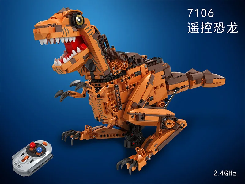 1092PCS Technic Creators Expert RC с дистанционным управлением динозавр кирпичи Совместимые