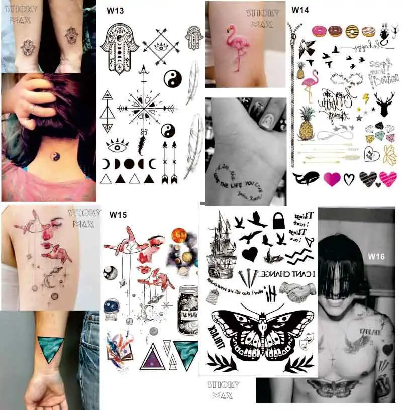 18 шт. на ваш выбор 2017 новейшая Акварельная Геометрическая Флора временная