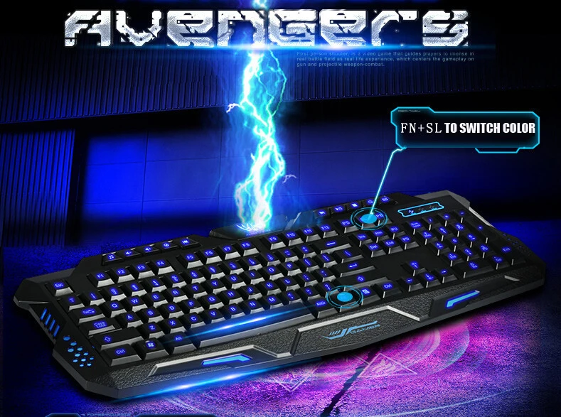 3 цвета с подсветкой игровой переключаемый ноутбук USB Проводная Подсветка led gamer