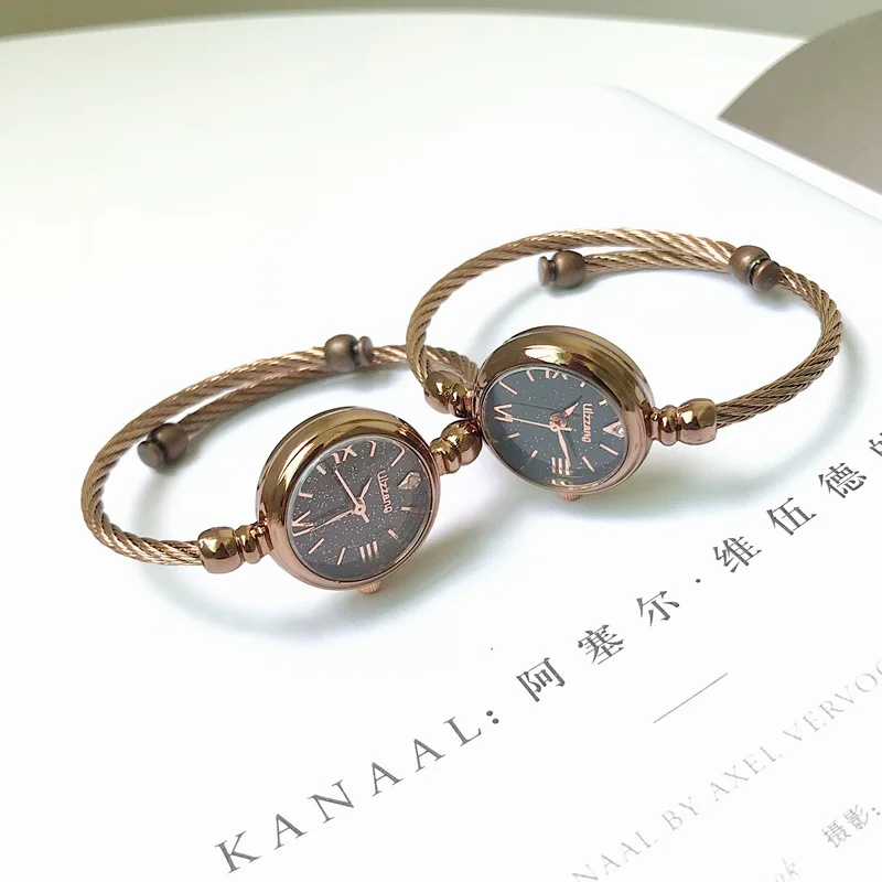 Новинка 2019 простые женские часы элегантный маленький браслет брендовые Ретро
