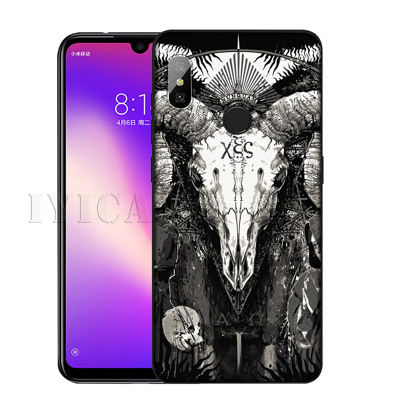 IYICAO сатанинский Череп Мягкий силиконовый чехол для телефона Xiaomi Redmi K30 K20 8A 7A 6A 5A S2