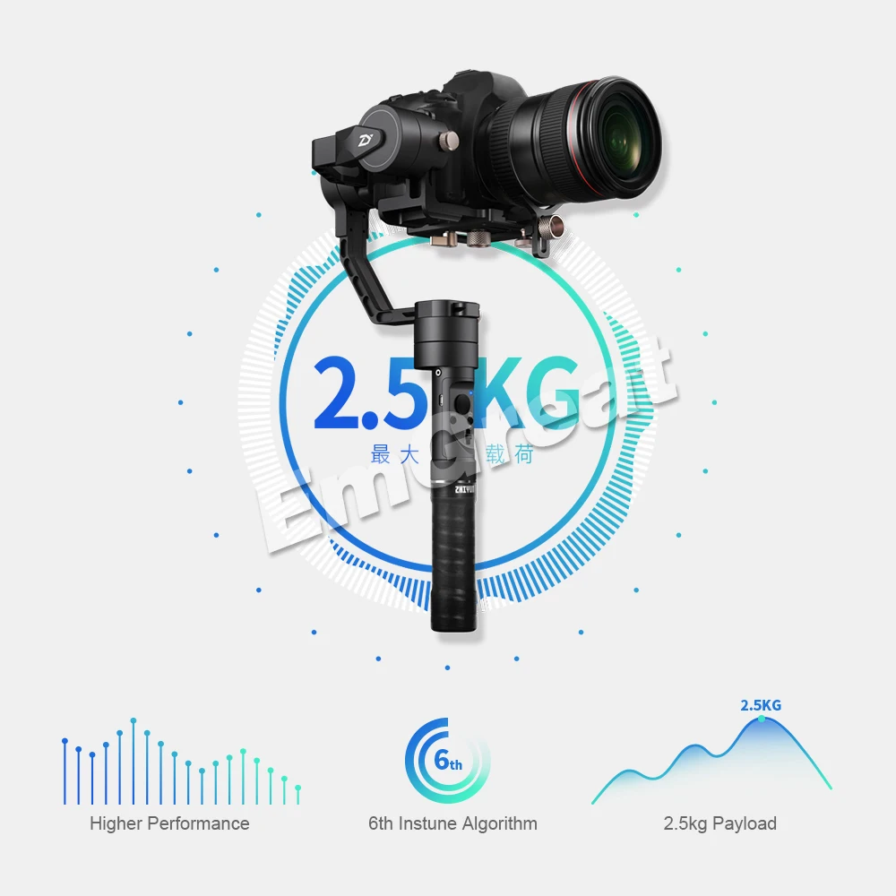 3 осевой ручной шарнирный стабилизатор ZHIYUN Crane Plus нагрузка 2 5 кг Для беззеркальных