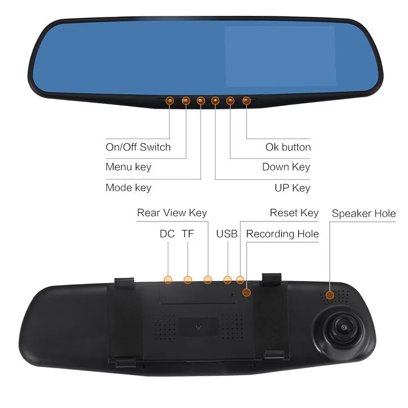 4 3 &quotАвтомобильный Full HD DVR Dashcam автомобильные аксессуары для кемпинга
