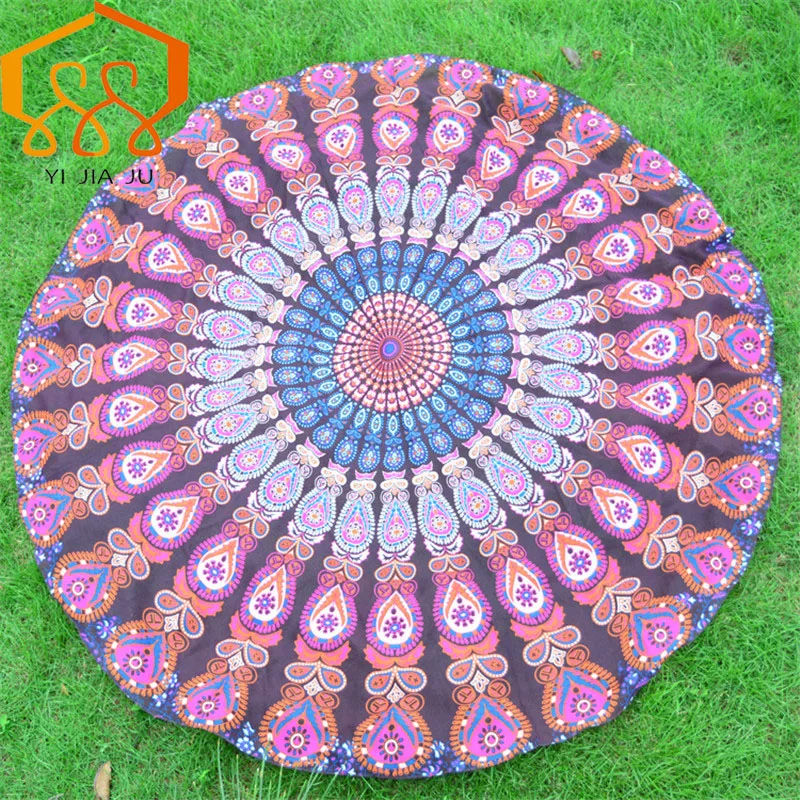 Round Beach Towel Female Shawl Decorated Towels Wall Hanging Bed Manta Yoga Mat Blanket Camping Mattress Sleeping Pad Tapestry |