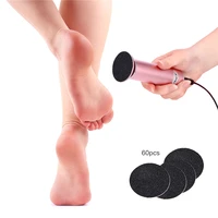 ckeyin electric callus remover foot file pedicure tools dead hard cracked skin removal foot sander heel smoother 60pcs paper