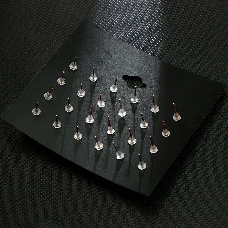 Set with zircon stone crystal peach heart set 12 pairs of earrings | Украшения и аксессуары
