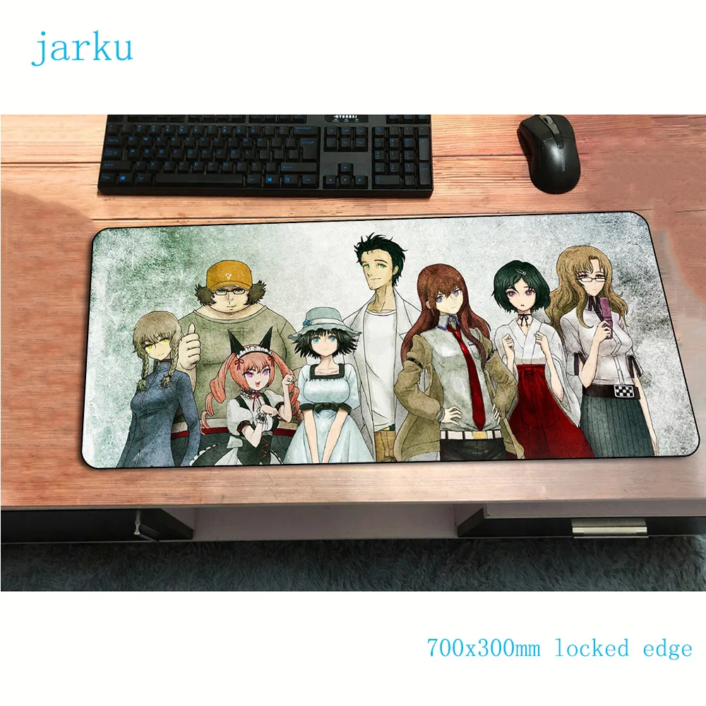 

steins gate mousepad 700x300x3mm mouse mat gamer Boy Gift gamepad pc gamer Personality gaming mousemat desk pad office padmouse
