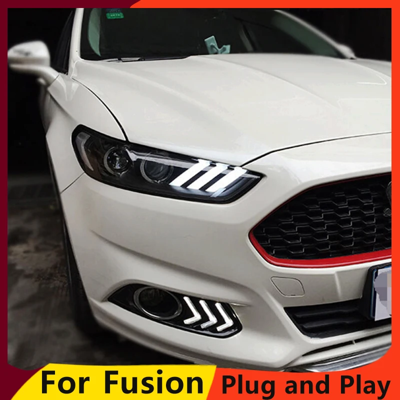 KOWELL автомобильный Стайлинг для Mondeo фары 2013 Fusion светодиодный фонарь DRL Bi Xenon объектив Высокий Низкий луч парковка