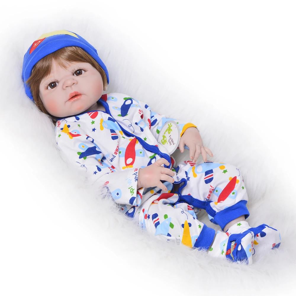 Куклы Новорожденные силиконовые виниловые реалистичные куклы-младенцы 22 дюйма