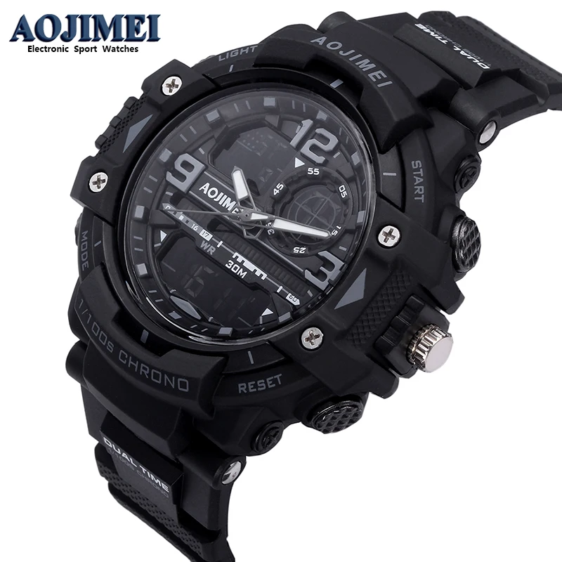 Для Мужчин's Военная Униформа резиновая Спорт цифровой Кварцевые часы бренд