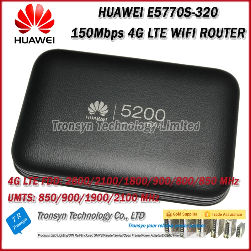 

Wholesale Original Unlock Huawei E5770S-320 150Mbps 4G LTE Mobile WiFi Router With RJ45 Port USB Port And Power Bank Function