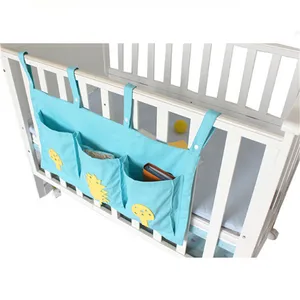 Сумка для хранения с мультяшным рисунком для детской кроватки, тканевая сумка для хранения, органайзер для детской кроватки, игрушечный подгузник, Карманный Комплект постельного белья, аксессуары 73*38 см