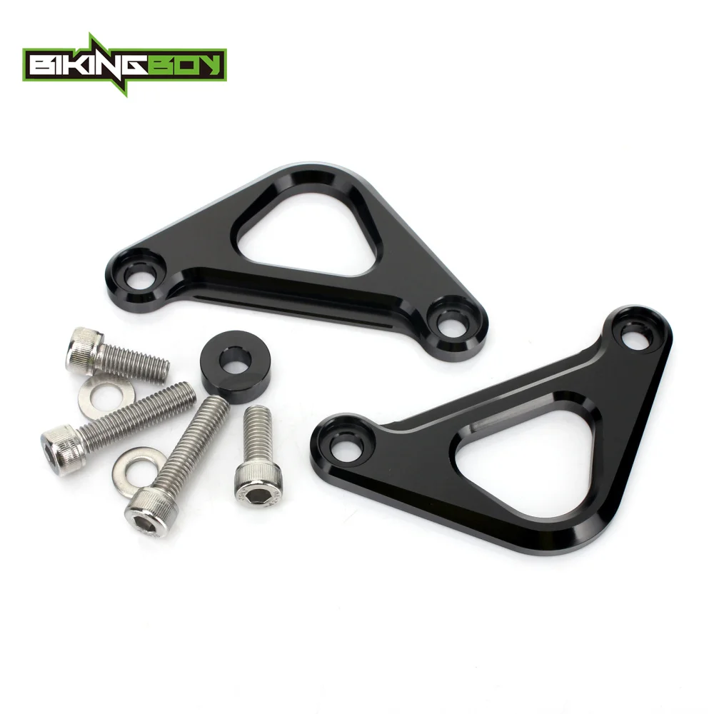 BIKINGBOY гоночные крючки для Kawasaki NINJA 250R 08 09 10 11 12 NINJA 300 13 14 15 анодированный подрамник галстук вниз с болтами - Цвет: Black