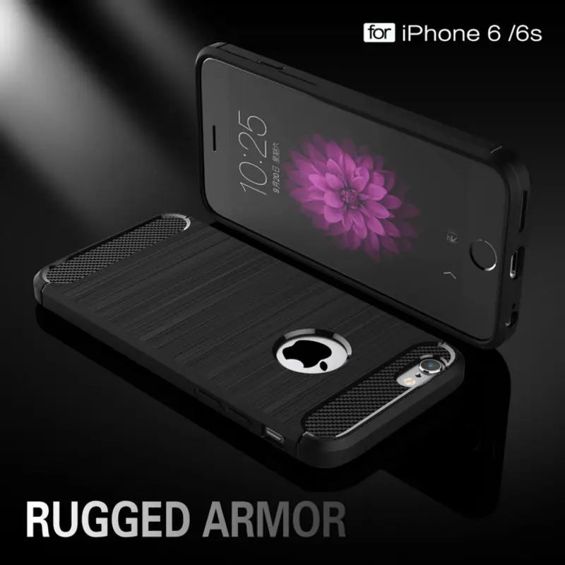 Для iPhone 6/6 S 4 7 &quotчехол из углеродного волокна для iPhone6 противоударный мягкий ТПУ
