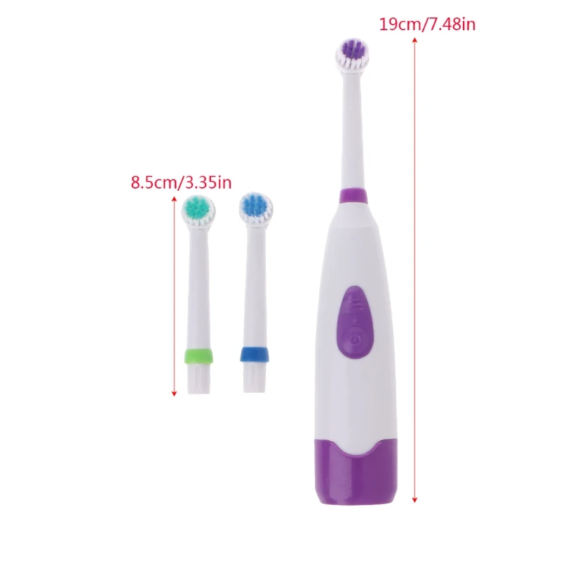 

4 PCS /SET Waterproof Rotating Electric Toothbrush With 3 Brush Head PBT+ABS 19cm x 3cm