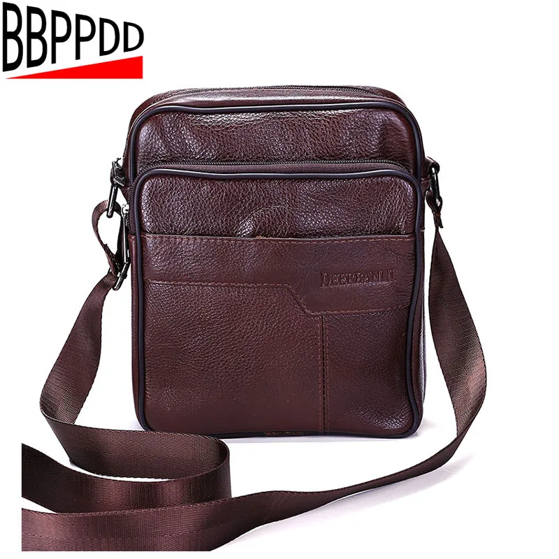 2016 Новый Бренд Натуральная Кожа Мужчины сумка Старинные Коровьей Crossbody Сумки для