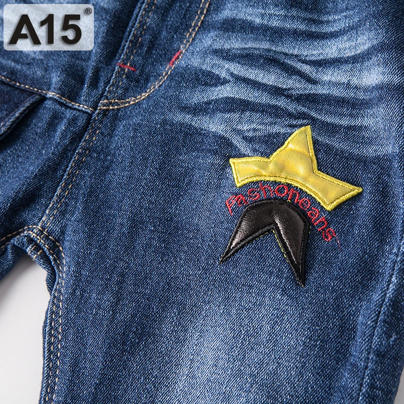 Джинсы для девочек Новинка 2017 года сезон весна осень модные детские джинсы