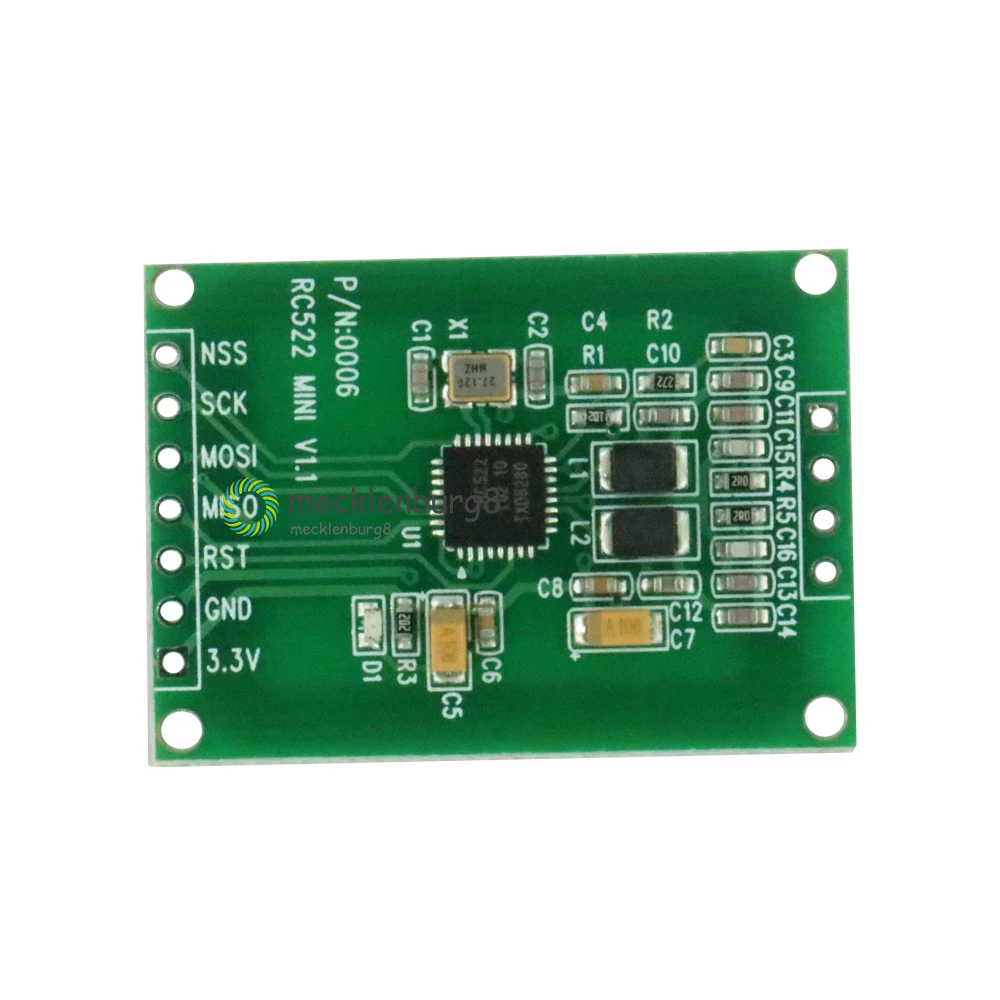 

Модуль считывания карт SPI RC522 RFID, модуль записи с датчиком, интерфейс карт SPI IC RF, ультра-маленький RC522 13,56 МГц