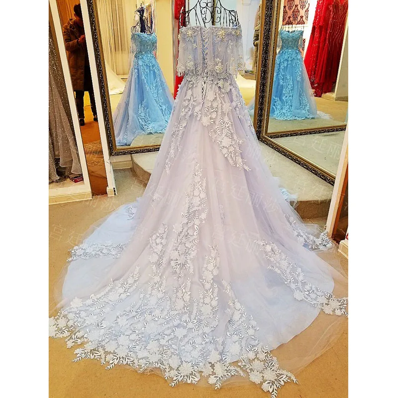 2017 вечерние платья с коротким рукавом Украшенные бусинами элегантные серого и