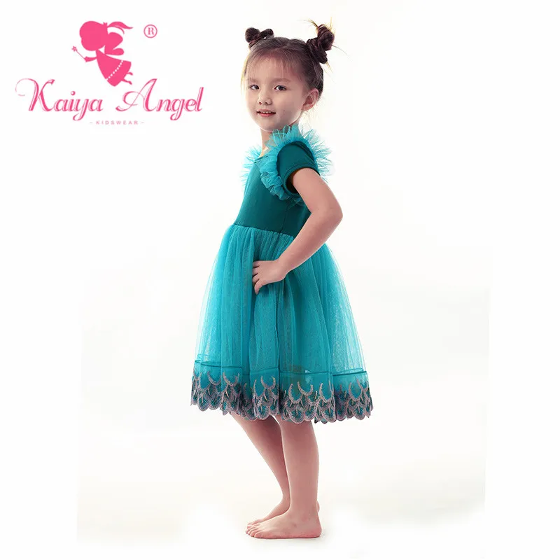 Kaiya Angel/оптовая продажа с фабрики Небесно-Голубой Павлин Шерсть газовое кружево