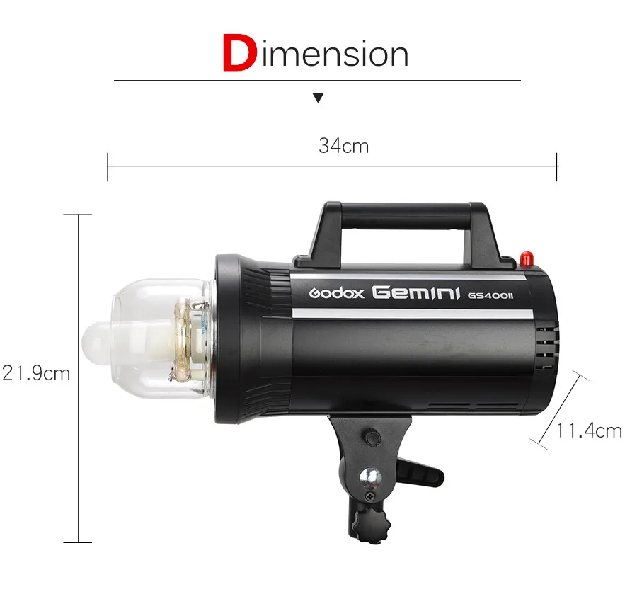 Студийный стробоскоп Godox GS400II GS400 II 400Ws GN65 со встроенной беспроводной системой 2 4G