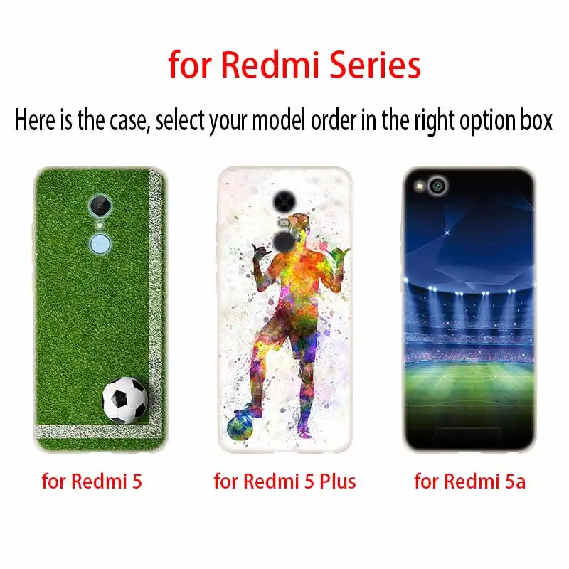 Мягкий силиконовый чехол из ТПУ для Xiaomi Redmi 3 4X 4a 5 Plus 5a S2 6a 6 Pro Note 4 футбольный