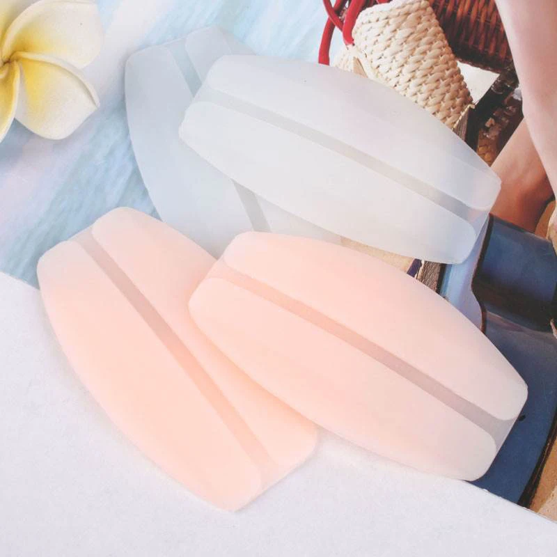 

hot Fhion Skin Color 1Pair Allergy White Women And Girls Silicone Stealth Lucency Skid Resistance Shoulder Pad Soft Bra Strap