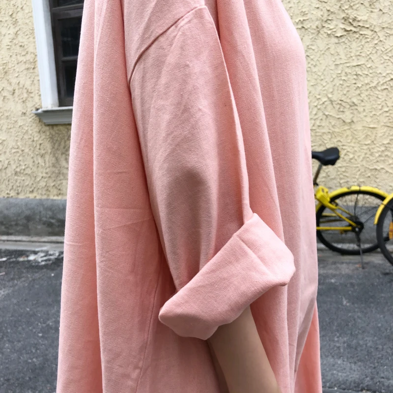 AIYANGA 2018 Solid Casual Dress Female Loose Medium Long Sleeve O Neck Summer Autumn Big Size Dresses For Woman | Женская одежда
