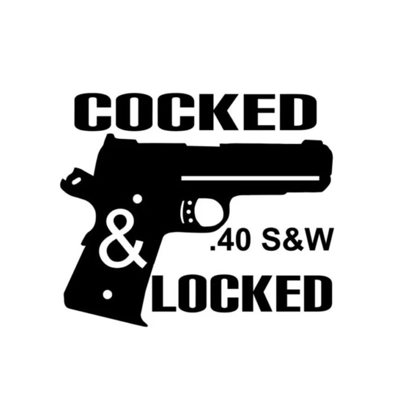 Треуголки и заблокирован 40 S & W наклейка оружие Стикеры окна автомобиля