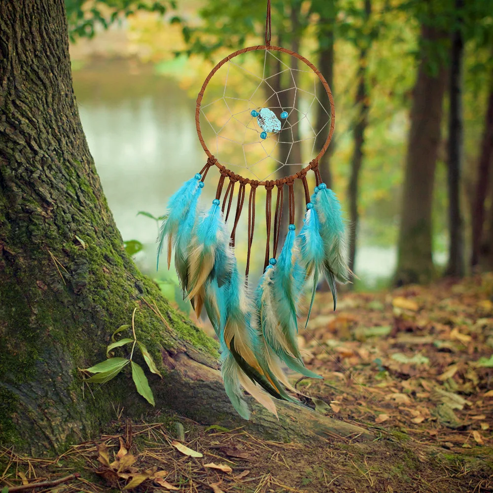 Dreamcatcher Handmade Wind Chimes Hanging Pendant Feather Indian Dream Catcher Wall Art Hangings Car Home Decorations Crafts | Дом и сад