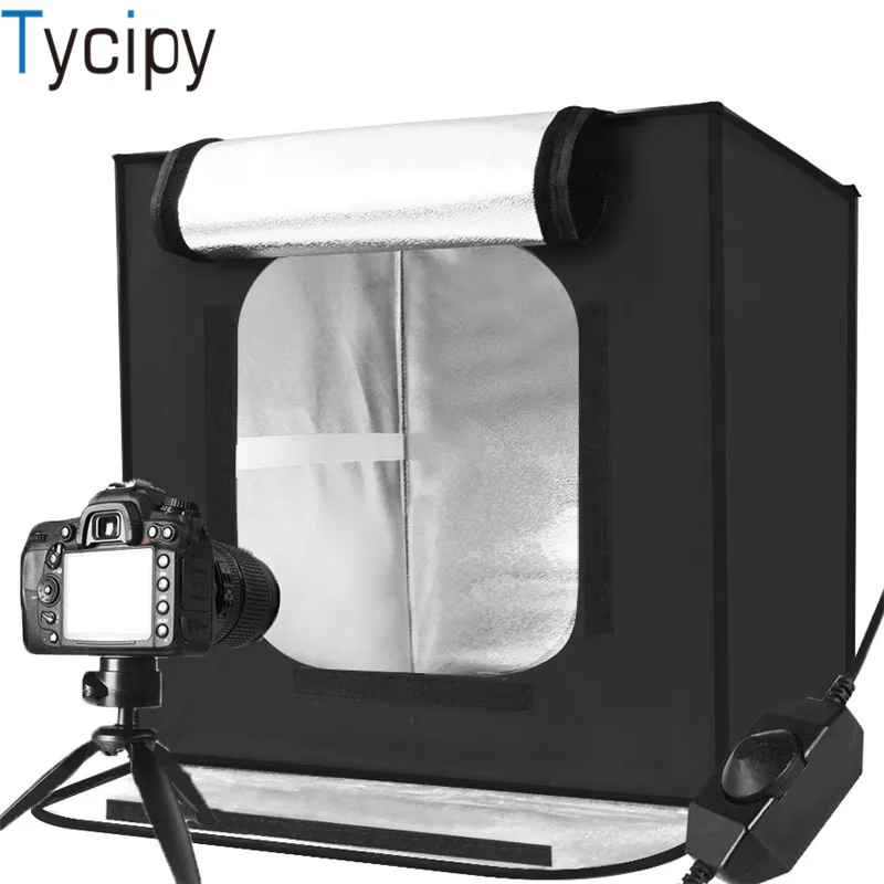 Tycipy 60*60 см светильник для фотостудии, мини-фотостудия, фотостудия, софтбокс, светодиодное освещение для фото студийной съемки, палатка, коробка, комплект