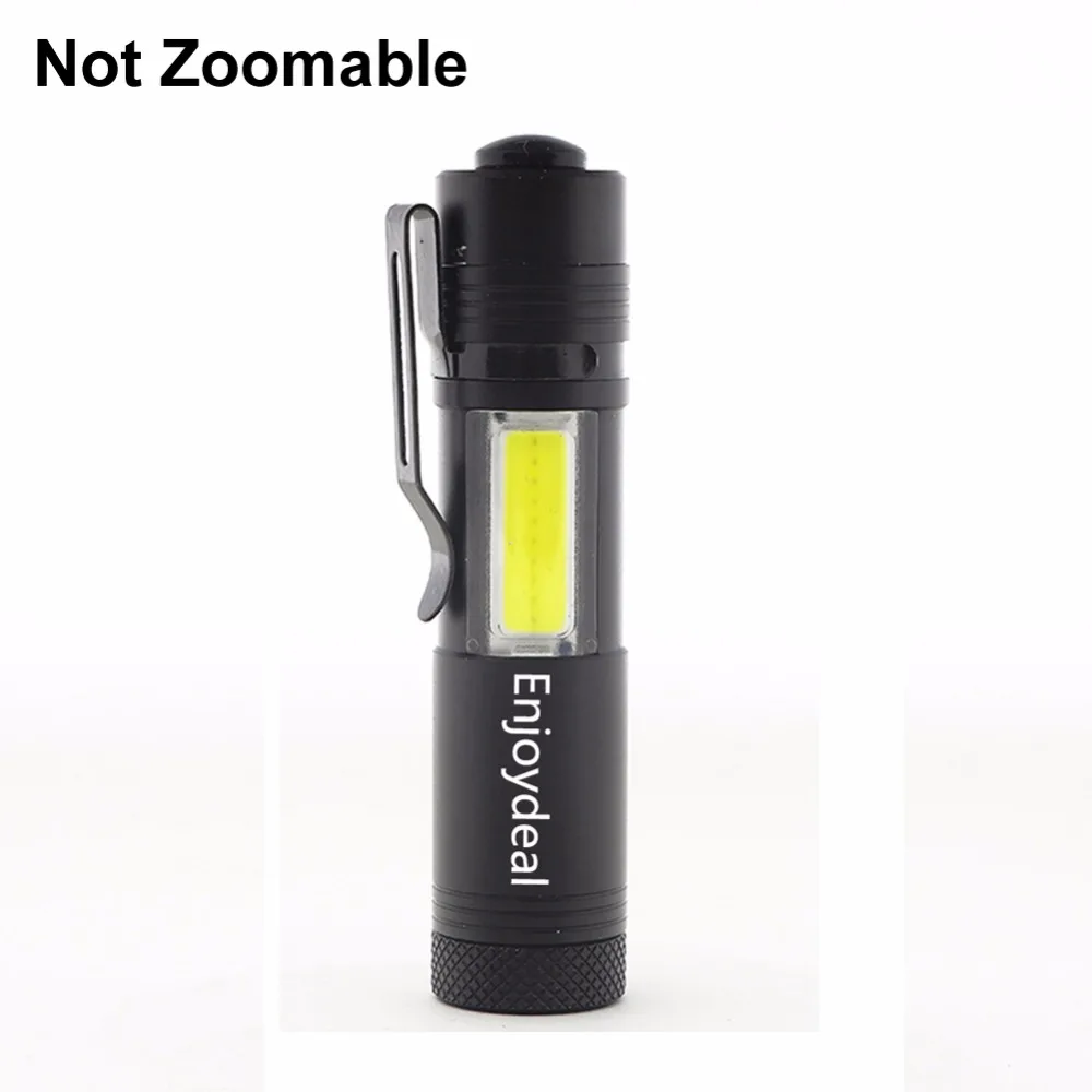 2000LM Q5 + COB светодиодный фонарик Портативный мини масштабируемый torchflashlight Lanterna для