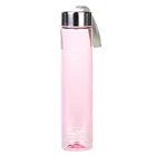 280 мл портативная прозрачная пластиковая бутылка для воды для велосипеда или спорта (Цвет: розовый)