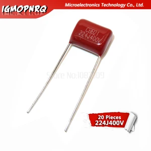 Полипропиленовый пленочный конденсатор 400 В 0,22 в 400 мкФ 224 НФ в 224J igmopnrq CBB P10, 20 шт.