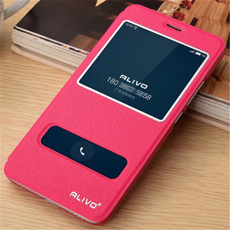 Meizu M5 Case Новый Дизайн Kickstand PU Кожаный Чехол Для мини 5.2 дюймов Окно Просмотра ALIVO