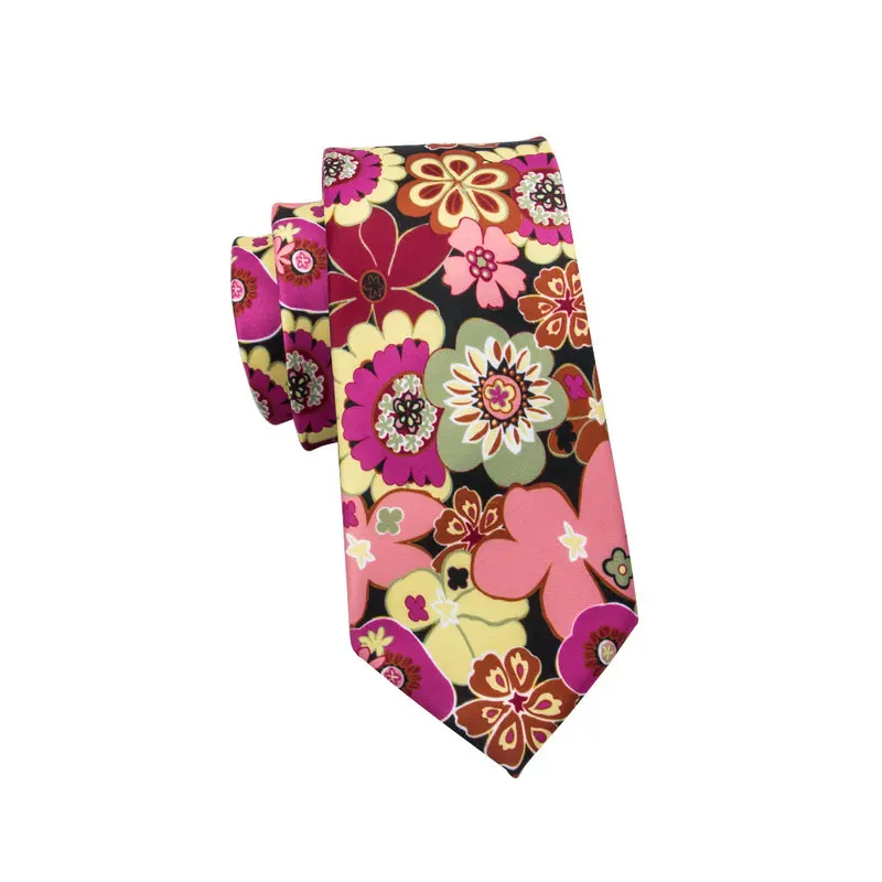 Мужской комплект из галстука и запонок с цветочным принтом|tie wholesaler|tie toyties uk |