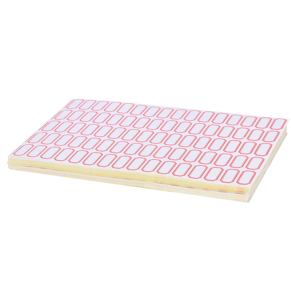 60 Sheets White and Red Price Tag 12mm x 23mm Label Coated Paper Self-adhesive Sticker | Игрушки и хобби