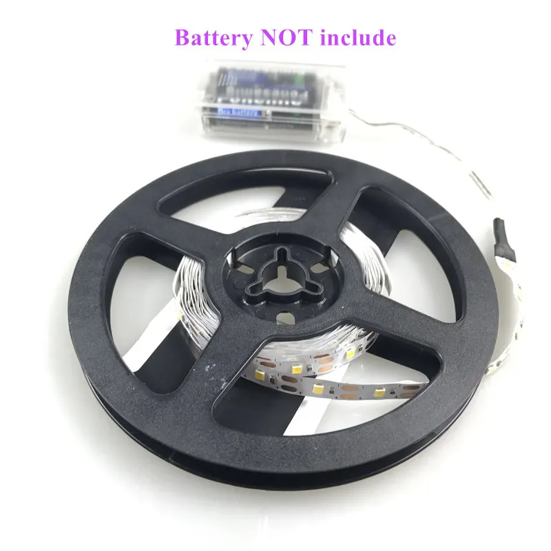 Battery no sensor PIR датчик движения, светодиодный ночник для шкафа, 4AAA батарея, гибкая светодиодная лента, лампа для шкафа, лестницы, Hallwa lamparas - Испускаемый цвет: Battery no sensor