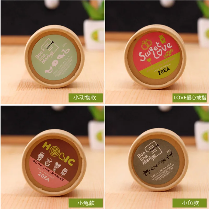 20 шт./партия (одна коробка) металлическая мини-закладка зажимы милый мультфильм