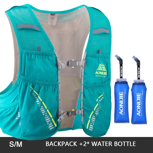 green SM set 2 AONIJIE 5L гидратация пакет рюкзак сумка Жилет Жгут водный Пузырь походный Кемпинг бег марафон гонки скалолазание C933 - Цвет: green SM set 2