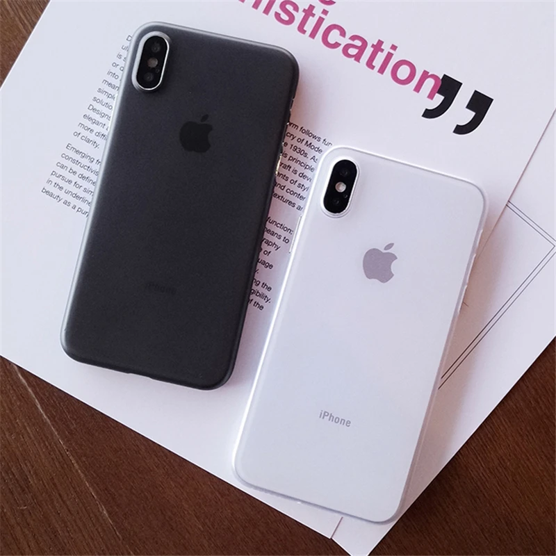 Ultra-thin Matte Case For iPhone 7 8 Plus Transparent SImple 5 5s se 6 6s X Xr Xs Max Back Phone Cover Capa |