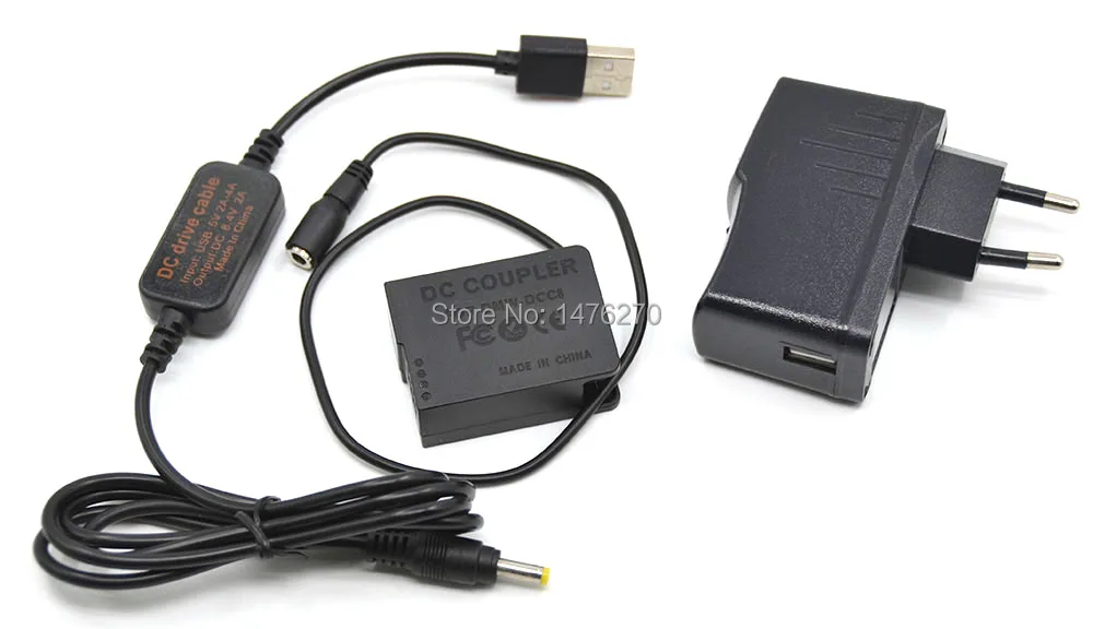 Мощность банк USB кабель+ DMW-DCC8 BLC12 BLC12E аккумуляторной батареей для Lumix DMC-GX8 FZ2000 FZ300 FZ200 G7 G6 G5 G80 G81 G85 GH2 GH2K GH2S